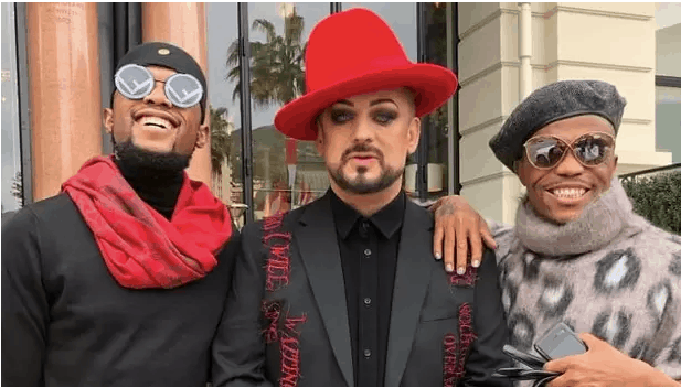 Mohale Motaung, Boy George and Somizi Mhlongo. Picture: Instagram